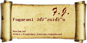 Fogarasi Józsiás névjegykártya